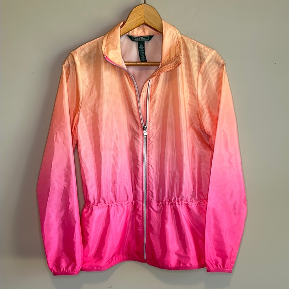 Lauren Ralph Lauren Pink Gradient Windbreaker Jacket